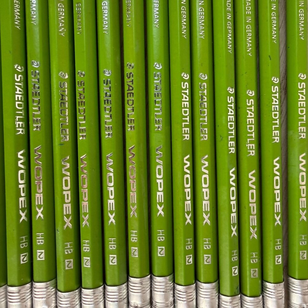 15 Staedtler Wopex HB Pencils Made In Germany Green Eraser Durable Eco-Friendly - Picture 4 of 5